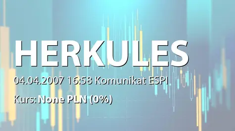 Herkules S.A. w restrukturyzacji: Akcje w posiadaniu osób powiązanych (2007-04-04)