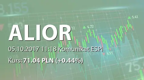 Alior Bank S.A.: Korekta raportu ESPI 56/2017 (2017-10-05)