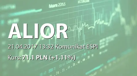 Alior Bank S.A.: NWZ - podjęte uchwały: przerwa w obradach (2017-04-21)