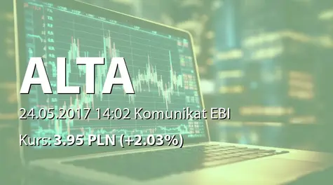 ALTA S.A.: Sprawozdanie z działalnoĹci RN w roku 2016 (2017-05-24)