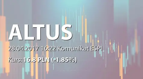 Altus S.A.: NWZ - podjęte uchwały: zatwierdzenie sprawozdań finansowych funduszy (2017-04-28)