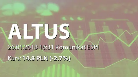 Altus S.A.: Przyjęcie jednolitego tekstu statutu (2018-01-26)