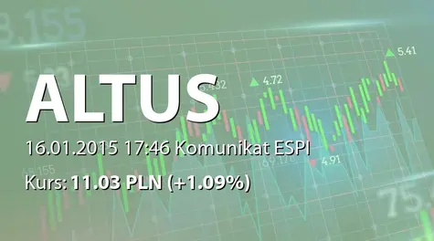 Altus S.A.: Przyjęcie tekstu jednolitego statutu (2015-01-16)