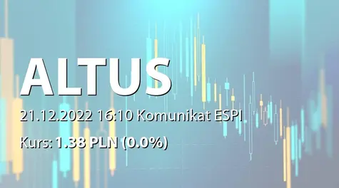 Altus S.A.: Rejestracja w KRS połączenia NN TFI SA z Rockbridge TFI SA (2022-12-21)