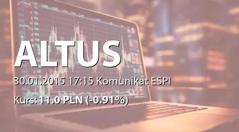 Altus S.A.: Rozpoczęcie i prowadzenia negocjacji dot. nabycia udziałów TFI SKOK SA (2015-01-30)