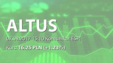 Altus S.A.: Sprzedaż akcji EGB Investments (2017-08-07)