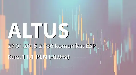 Altus S.A.: Sprzedaż akcji spółki zależnej (2015-01-27)