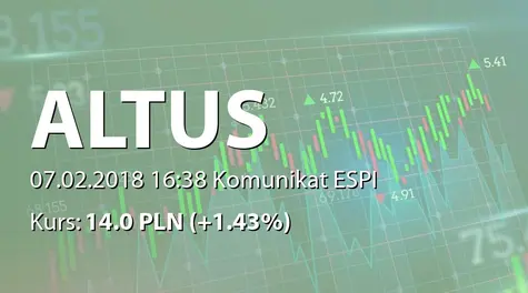 Altus S.A.: Wartość aktywów pod zarządzaniem na koniec stycznia 2018 (2018-02-07)