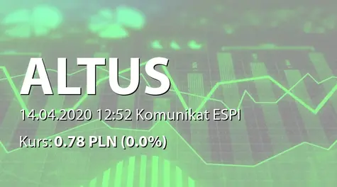 Altus S.A.: Zmiana terminu przekazania SA-R 2019 i SA-RS 2019 (2020-04-14)