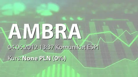 Ambra S.A.: Umowa pożyczki ze spółką zależną - Karom Drinks SRL (Rumunia) - 6,5 mln EUR (2012-06-04)