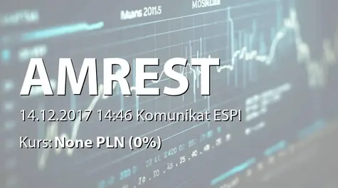 AmRest Holdings SE: Nabycie akcji przez osobę powiązaną (2017-12-14)