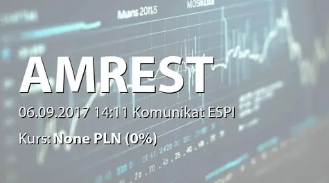 AmRest Holdings SE: Zakup akcji własnych (2017-09-06)