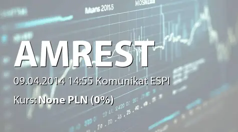 AmRest Holdings SE: Zakup akcji własnych (2014-04-09)