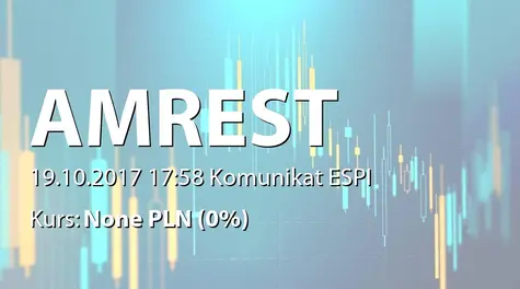 AmRest Holdings SE: Zakup akcji własnych (2017-10-19)