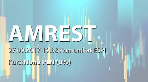 AmRest Holdings SE: Zakup akcji własnych (2017-09-27)