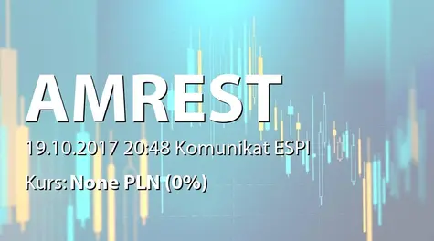 AmRest Holdings SE: Zbycie akcji przez osobę powiązaną (2017-10-19)