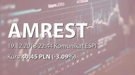 AmRest Holdings SE: Zestawienie transakcji na akcjach (2018-12-19)