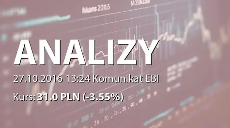 Analizy Online S.A.: SA-Q3 2016 (2016-10-27)