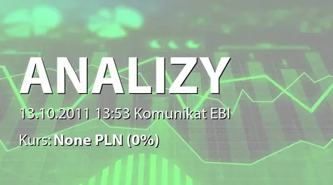 Analizy Online S.A.: Umowa FIN24.PL sp. z o.o. ze Skarbiec Asset Management Holding SA (2011-10-13)