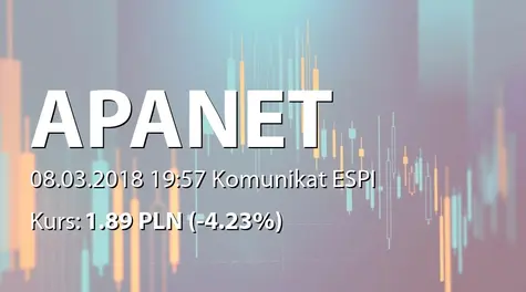 APANET S.A.: Próby odbycia Zgromadzenia Wspólników spółki zależnej (2018-03-08)