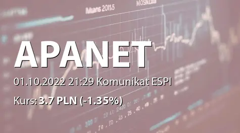 APANET S.A.: Ramowa umowa o współpracy spółki zależnej (2022-10-01)