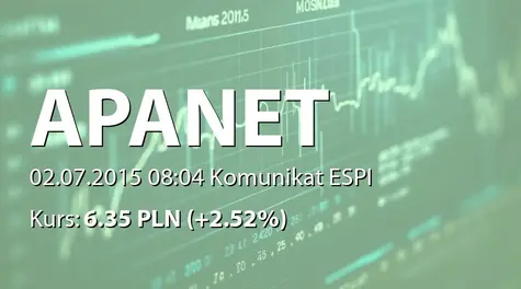 APANET S.A.: ZWZ - lista akcjonariuszy (2015-07-02)