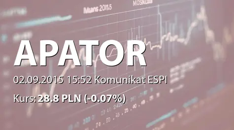 Apator S.A.: Negocjacje George Wilson Industries w spr. dostaw liczników gazu (2015-09-02)