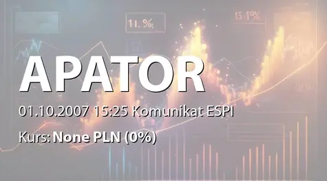 Apator S.A.: Realizacja kontraktu Apator Mining sp. z o.o. - 2,4 mln zł (2007-10-01)