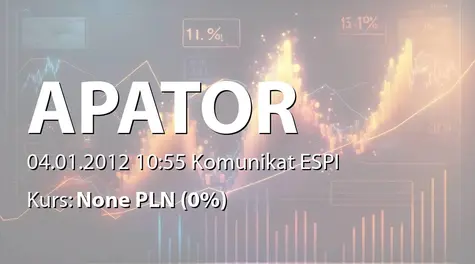 Apator S.A.: Terminy przekazywania raportów okresowych w 2012 roku (2012-01-04)