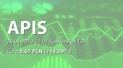 APIS S.A.: Terminy przekazywania raportĂłw w 2019 roku (2019-01-29)