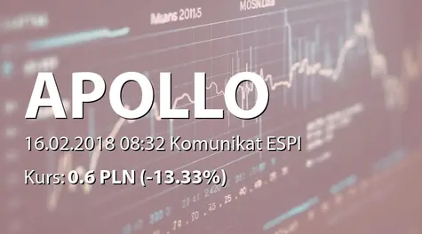Apollo Capital Alternatywna Spółka Inwestycyjna S.A.: List intencyjny w przedmiocie zbycia pakietu kontrolnego akcji (2018-02-16)