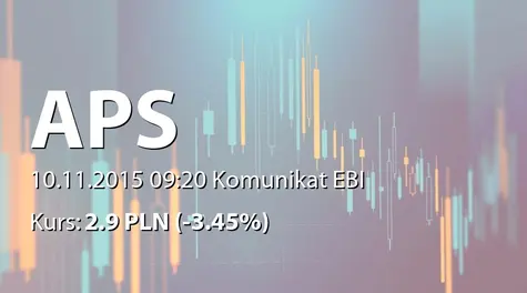 Automatyka-Pomiary-Sterowanie S.A.: SA-Q3 2015 (2015-11-10)