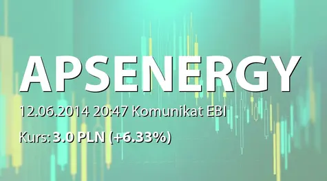 APS Energia S.A.: Rekomendacja Rady Nadzorczej ws. wniosku Zarządu dot. zysku za 2013 r. (2014-06-12)