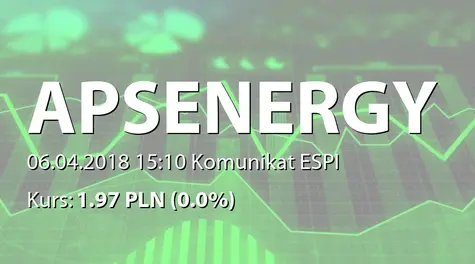 APS Energia S.A.: Rozpoczęcie przeglądu dotyczącego potencjalnych opcji strategicznych dla spółki zależnej (2018-04-06)