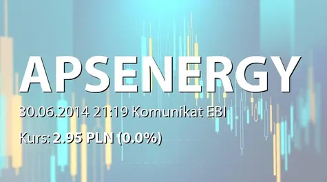 APS Energia S.A.: WZA - podjęte uchwały: podział zysku, wypłata dywidendy - 0,03 zł, zmiany w RN, zmiany Statutu (2014-06-30)