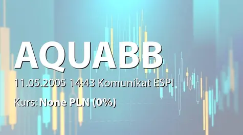 Aqua S.A. w Bielsku-Białej: WZA - porządek obrad: zatwierdzenie 2004 r., wypłata dywidendy, zmiany statutu (2005-05-11)