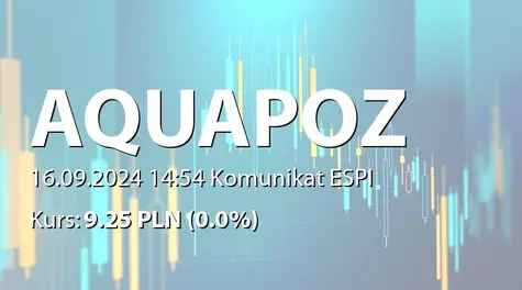 Aqua S.A. w Poznaniu: Otrzymanie darowizny przez podmiot powiązany (2024-09-16)