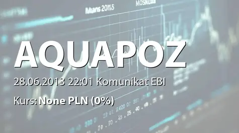 Aqua S.A. w Poznaniu: Sprzedaż akcji przez PBP Bank SA na rzecz Aqua Due sp. z o.o. (2013-06-28)