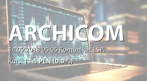 Archicom S.A.: Wskaźnik długu netto na I półrocze 2018 (2018-09-14)