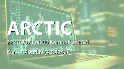 Arctic Paper S.A.: Raportu za III kwartał 2021 roku przez spółkę zależną (2021-10-22)