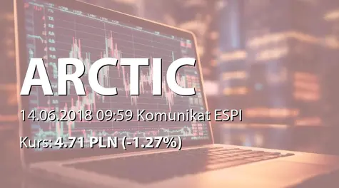 Arctic Paper S.A.: Wypłata dywidendy - 0,20 PLN (2018-06-14)