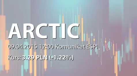 Arctic Paper S.A.: Zmiana terminów publikacji SA-QS1 2015, SA-PS 2015 i SA-QS3 2015 (2015-04-09)