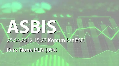 ASBISc Enterprises PLC: WZA - zwołanie obrad: wybór audytora, wybór dyrektorów, wypłata dywidendy (2012-04-25)