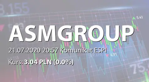 ASM Group S.A.: Rezygnacja członka RN (2020-07-21)