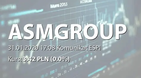 ASM Group S.A.: Terminy przekazywania raportów w 2020 roku (2020-01-31)