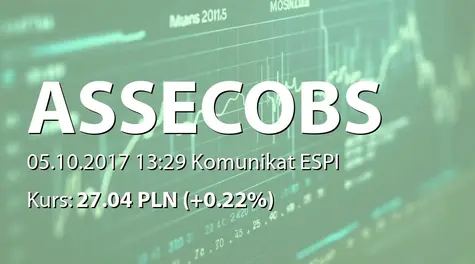 Asseco Business Solutions S.A.: Drugie zawiadomienie o zamiarze połączenia z Macrologic SA (2017-10-05)