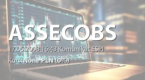 Asseco Business Solutions S.A.: Przyjęcie do depozytu papierów wartościowych akcji serii D na podstawie uchwały KDPW (2008-06-17)