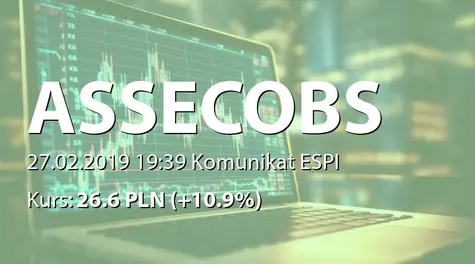 Asseco Business Solutions S.A.: Rekomendacja Zarządu ws. wypłaty dywidendy - 1,50 PLN (2019-02-27)