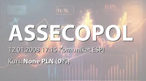 Asseco Poland S.A.: Aneks do umowy o przeprowadzenie emisji obligacji pomiędzy Asseco Germany SA a Bankiem Pekao SA - 200 mln zł (2008-01-12)