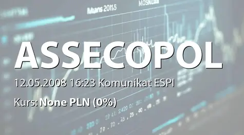 Asseco Poland S.A.: Rekomendacja zarządu dot. wypłaty dywidendy - 0,55 zł (2008-05-12)